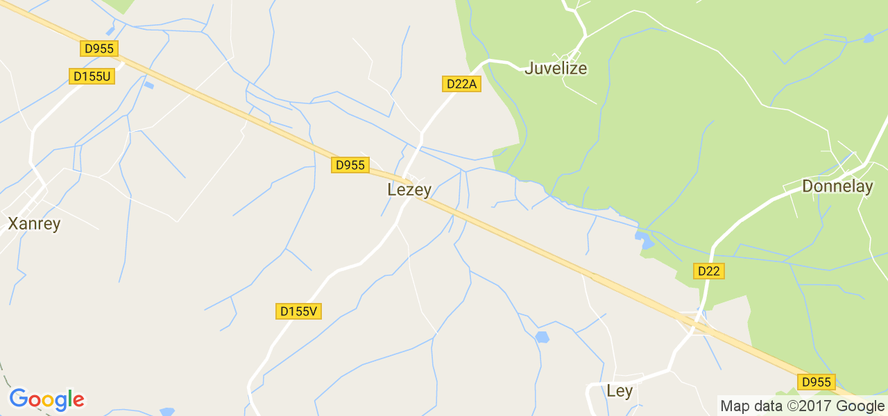 map de la ville de Lezey