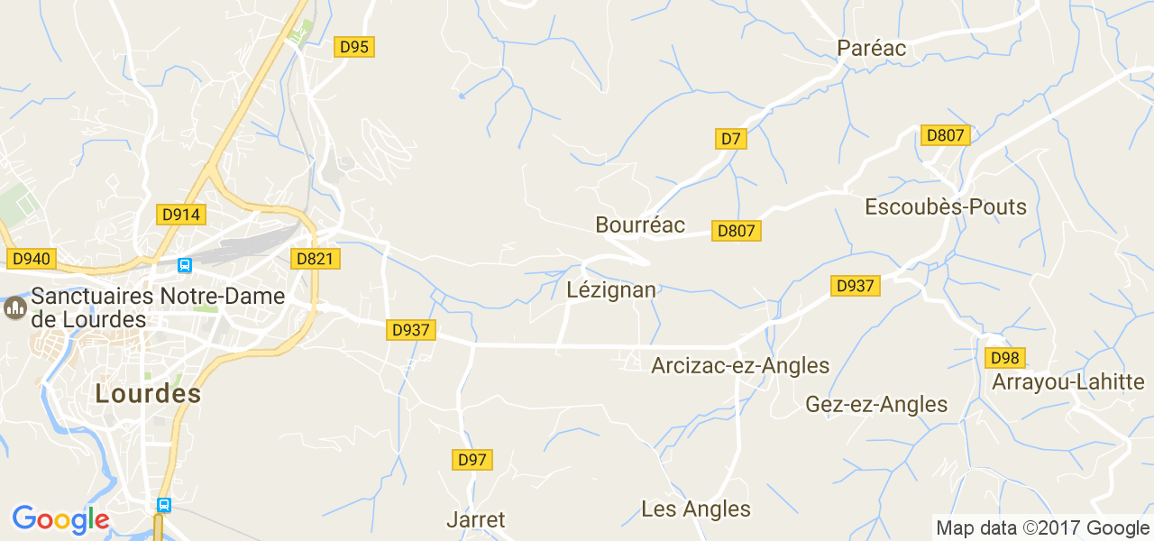 map de la ville de Lézignan