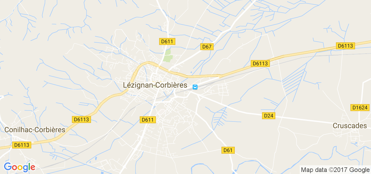 map de la ville de Lézignan-Corbières