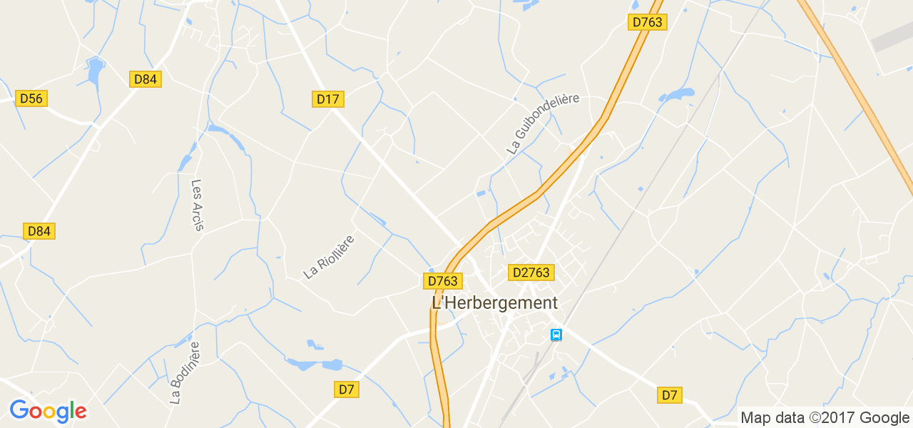 map de la ville de L'Herbergement