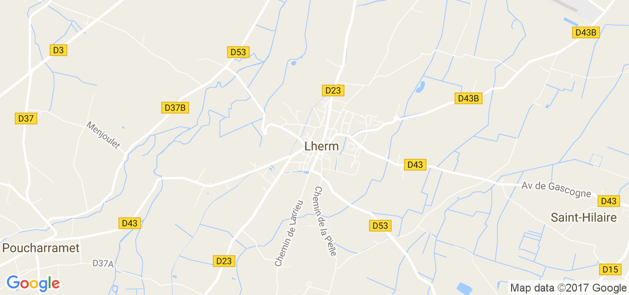 map de la ville de Lherm