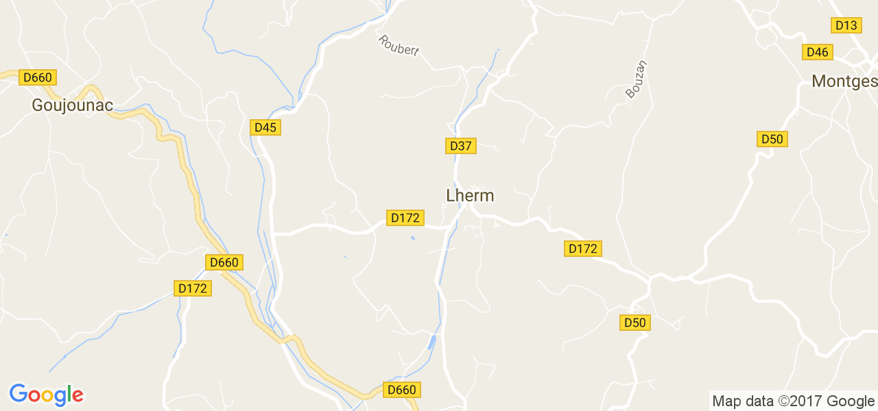 map de la ville de Lherm