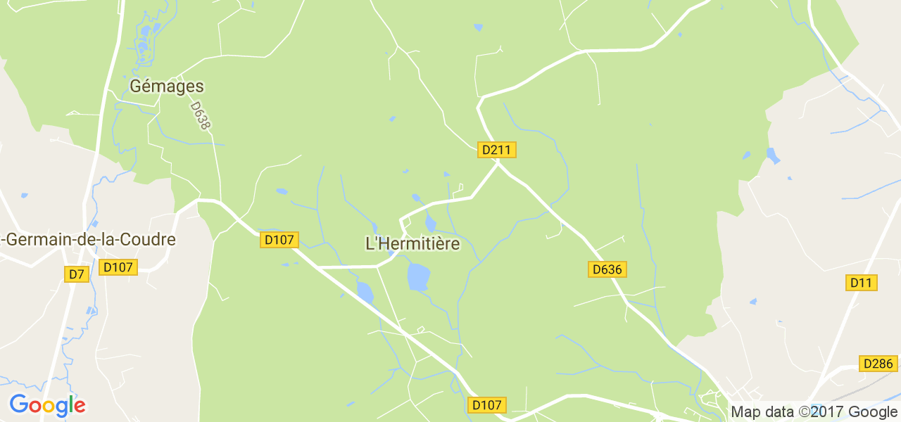 map de la ville de L'Hermitière