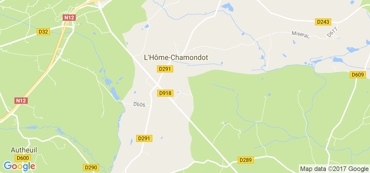 map de la ville de L'Hôme-Chamondot