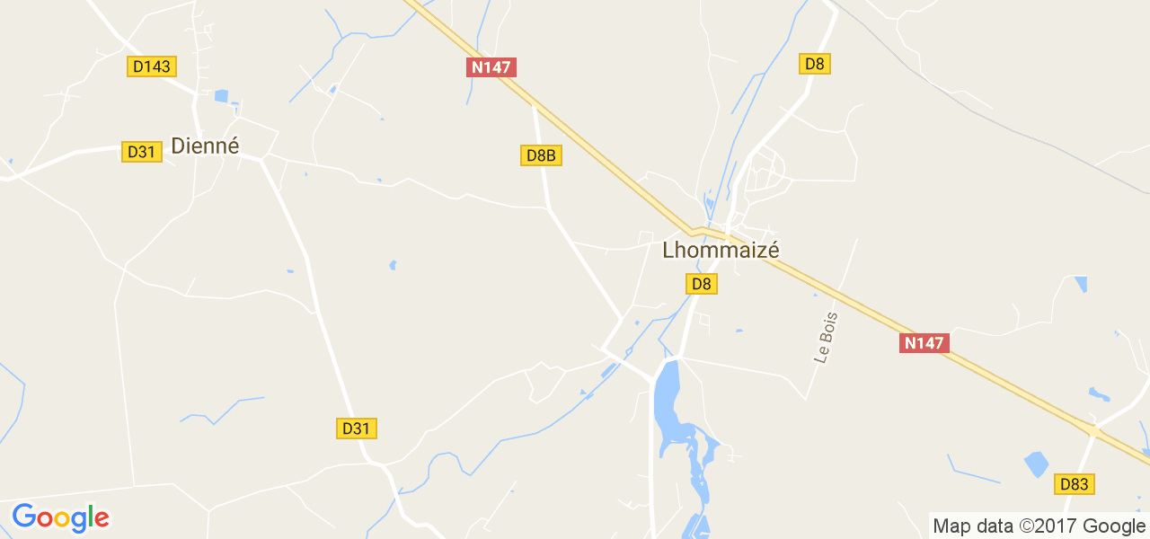 map de la ville de Lhommaizé