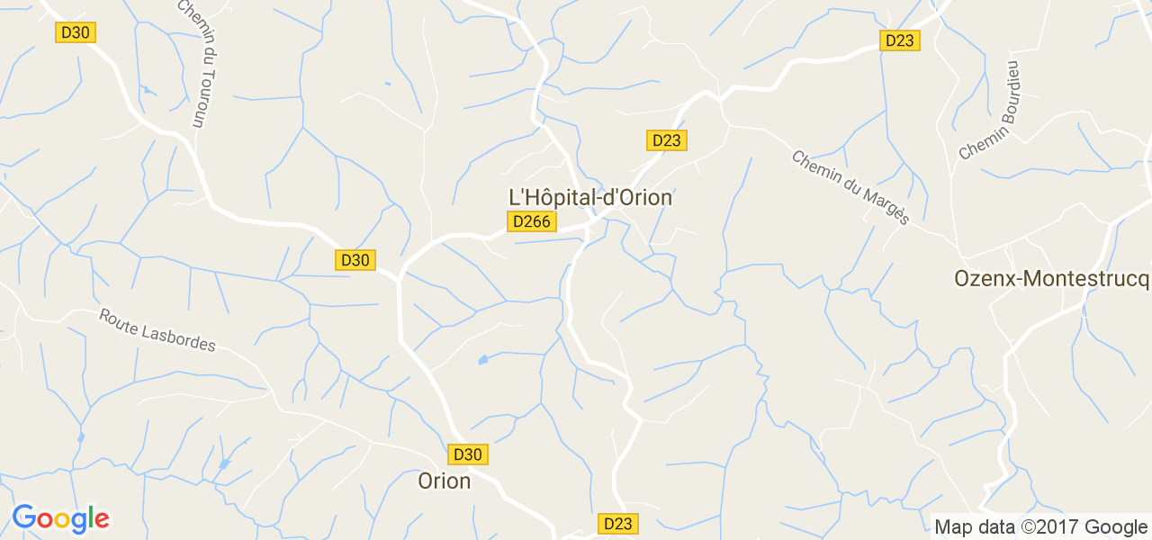 map de la ville de L'Hôpital-d'Orion