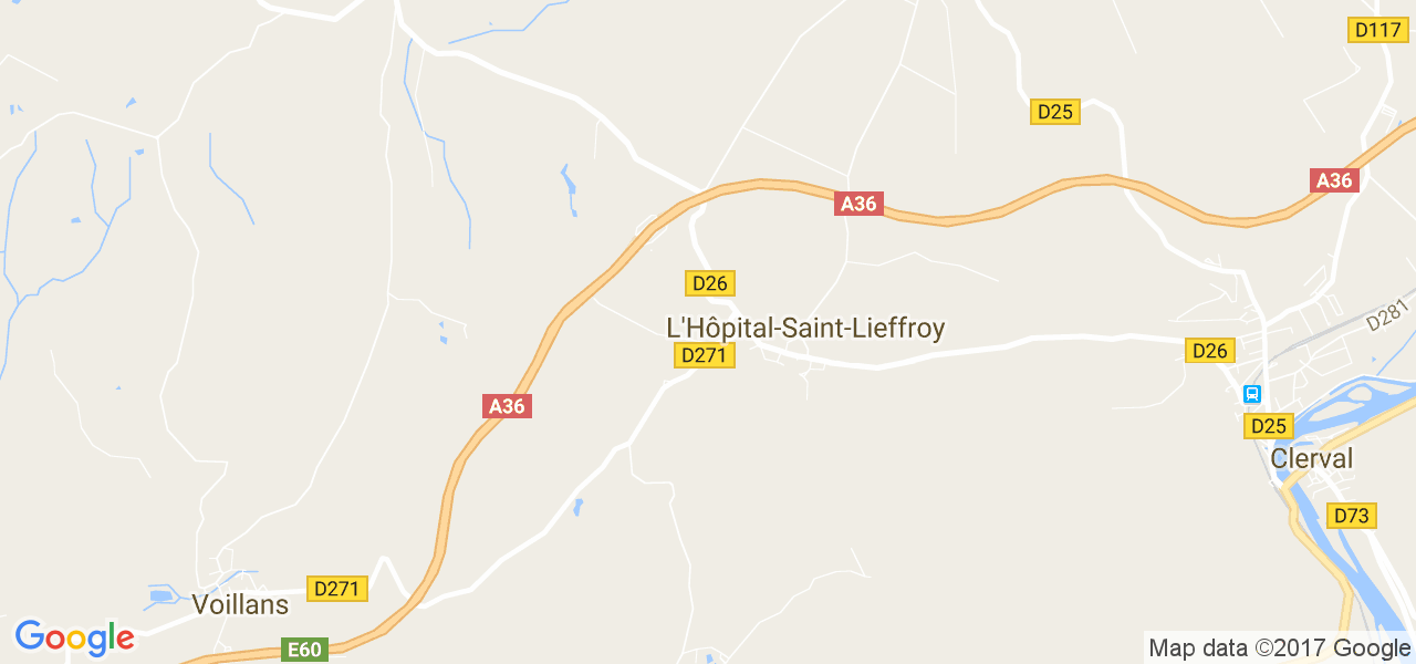 map de la ville de L'Hôpital-Saint-Lieffroy