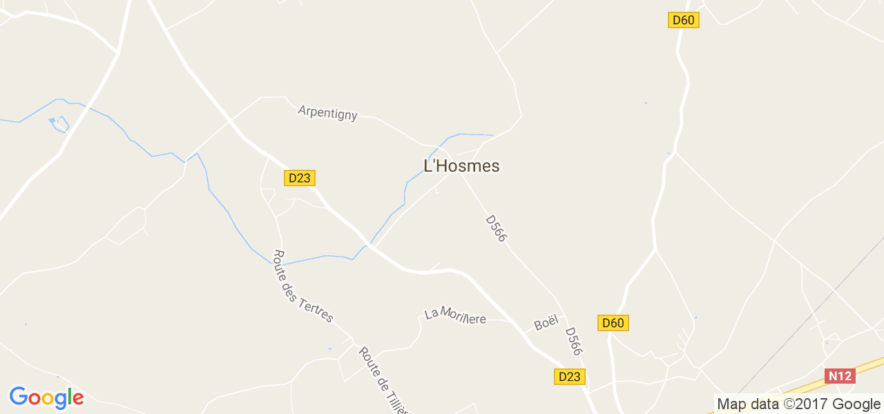 map de la ville de L'Hosmes