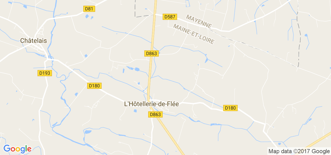 map de la ville de L'Hôtellerie-de-Flée