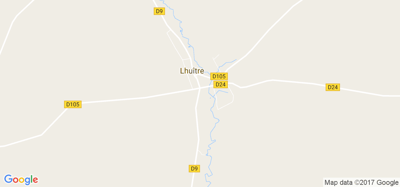 map de la ville de Lhuître