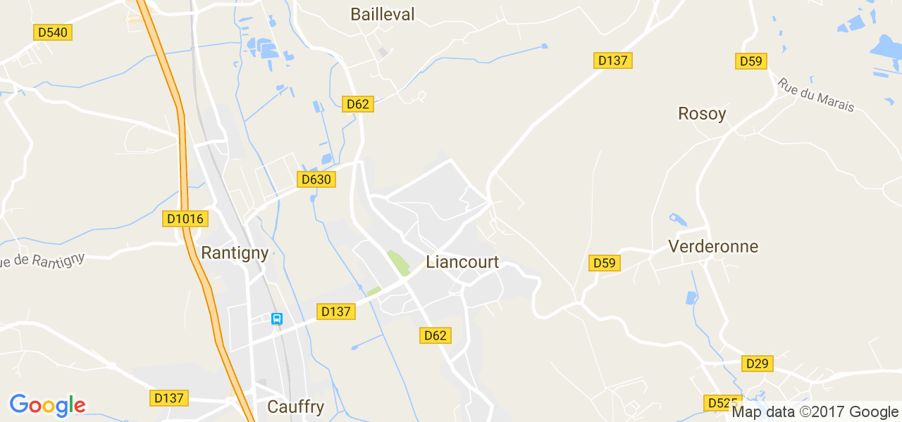 map de la ville de Liancourt