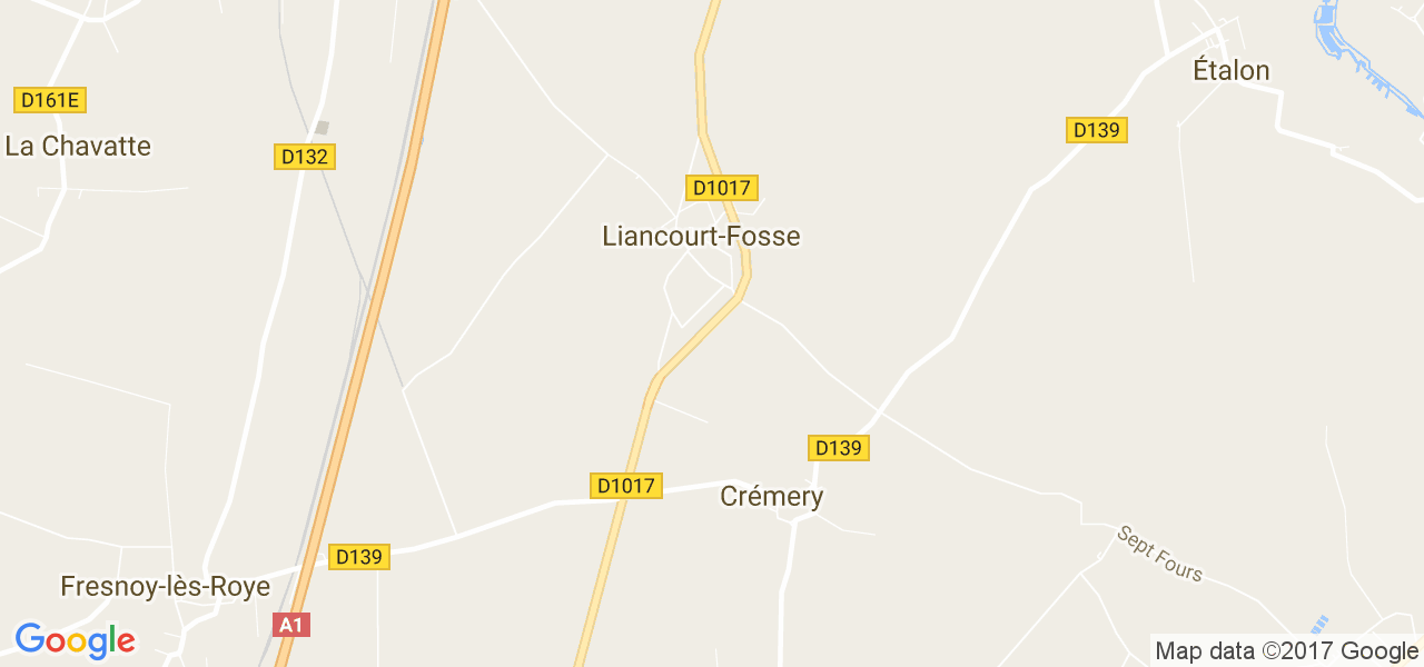 map de la ville de Liancourt-Fosse