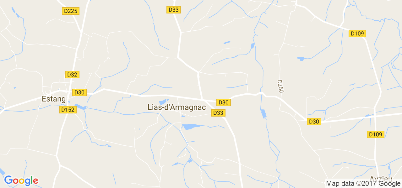 map de la ville de Lias-d'Armagnac