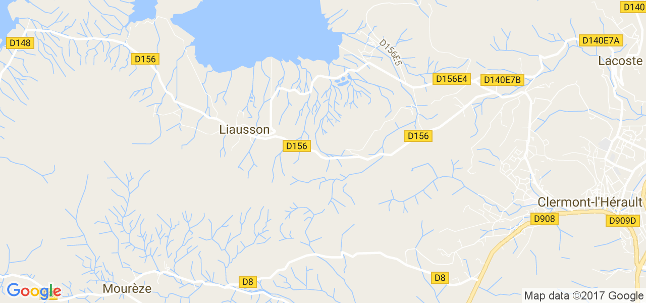 map de la ville de Liausson