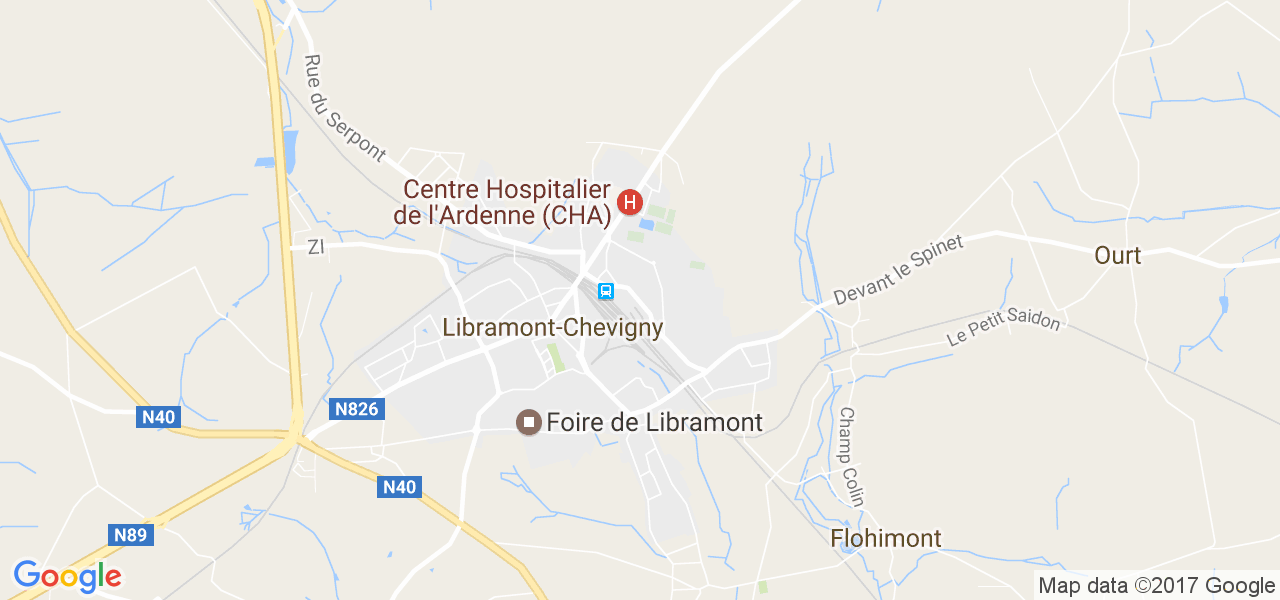 map de la ville de Libramont-Chevigny