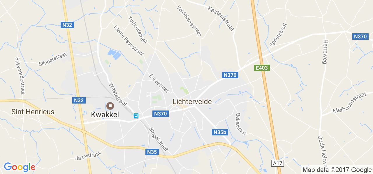 map de la ville de Lichtervelde