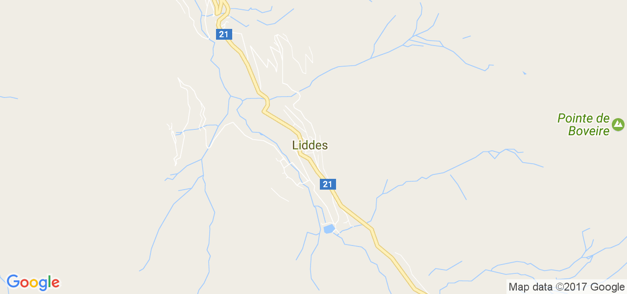 map de la ville de Liddes