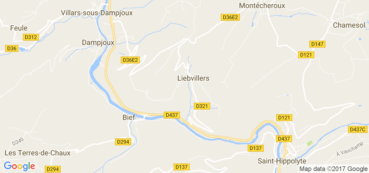 map de la ville de Liebvillers