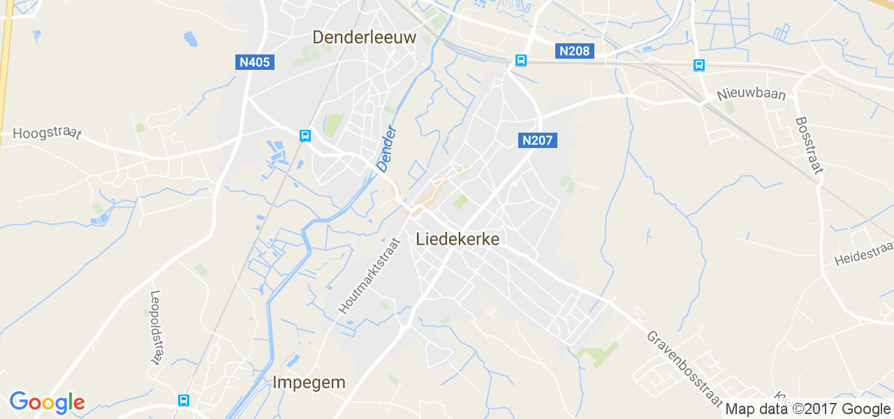 map de la ville de Liedekerke