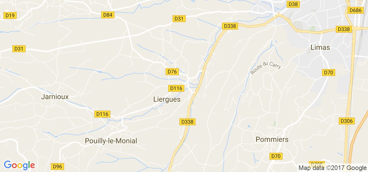 map de la ville de Liergues