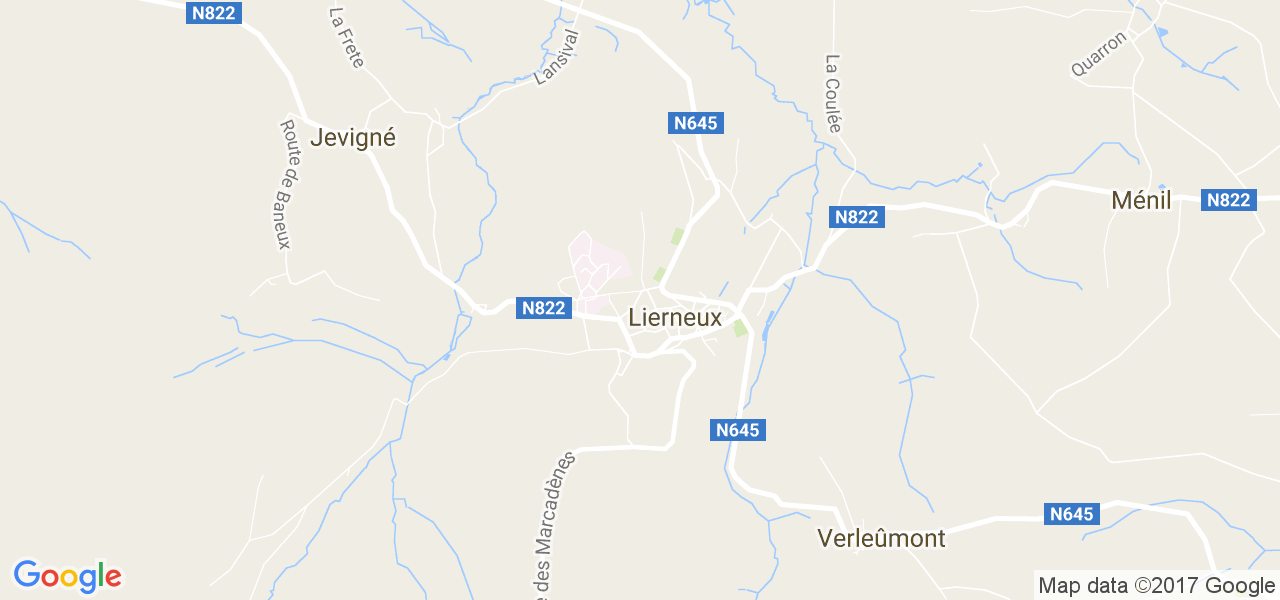 map de la ville de Lierneux