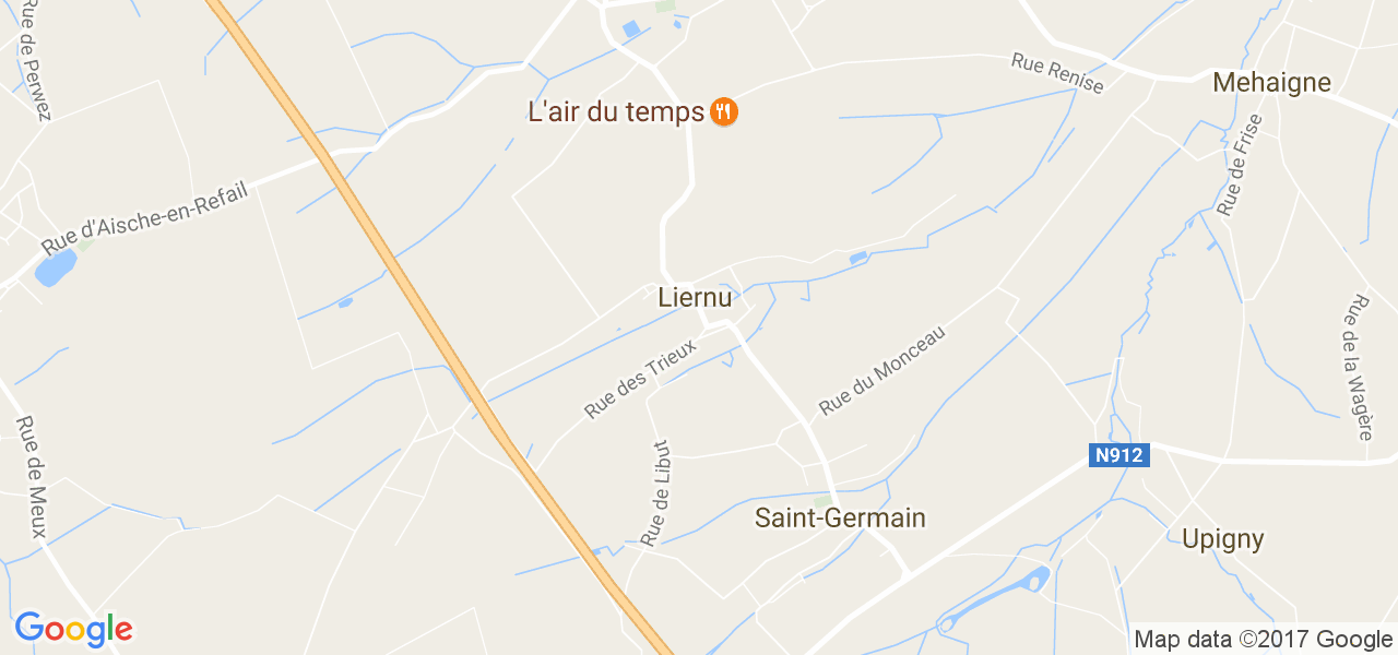 map de la ville de Liernu