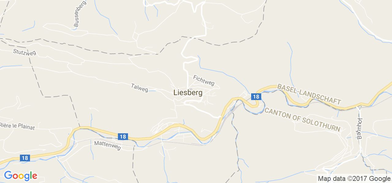 map de la ville de Liesberg