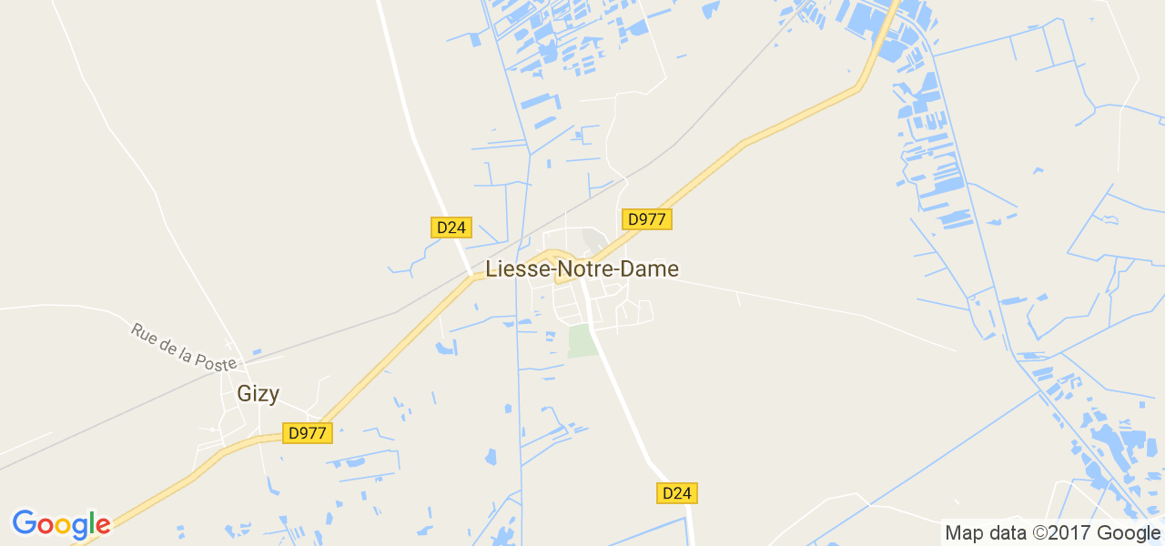 map de la ville de Liesse-Notre-Dame