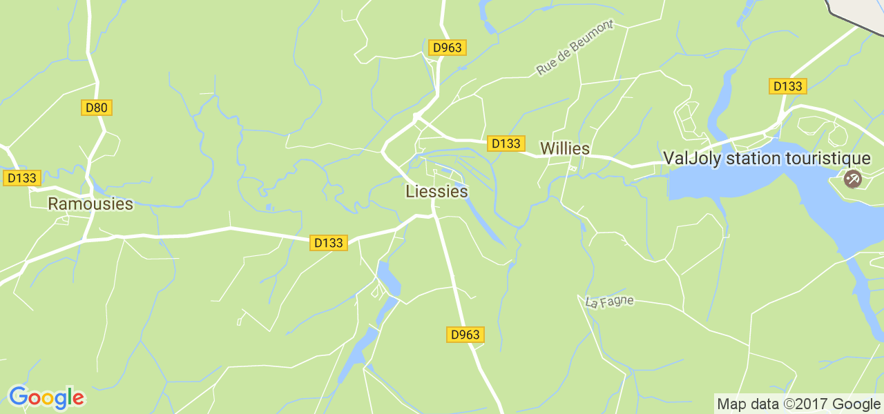 map de la ville de Liessies