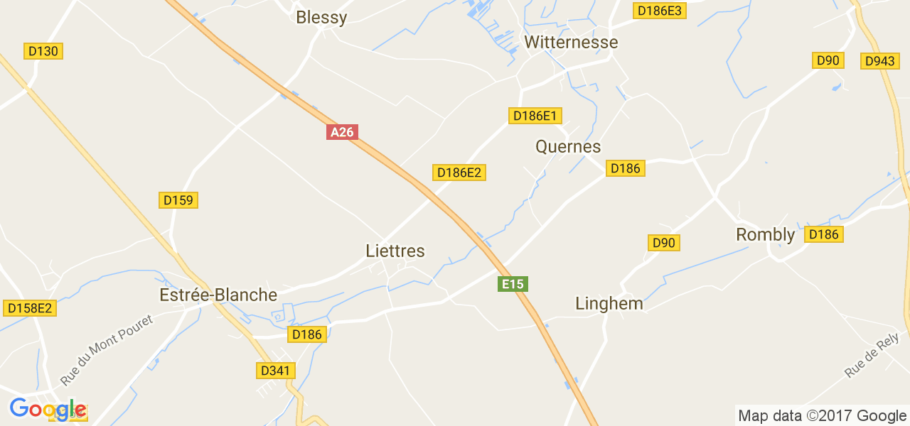 map de la ville de Liettres