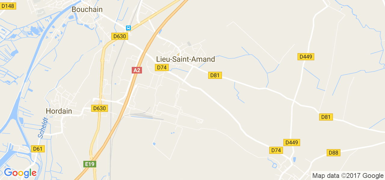 map de la ville de Lieu-Saint-Amand