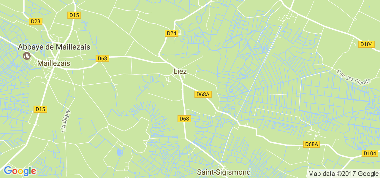 map de la ville de Liez