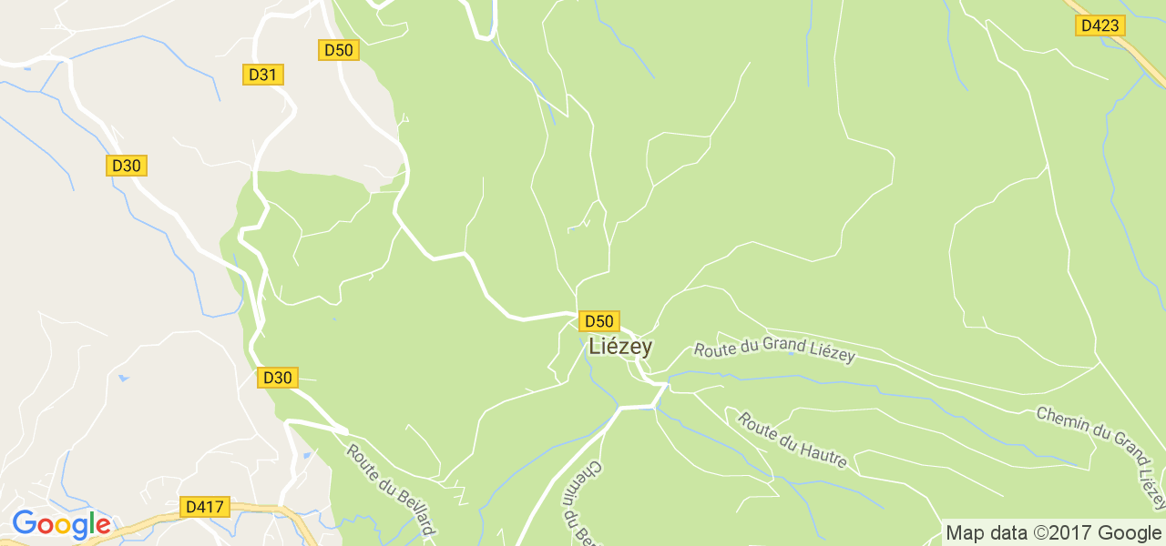 map de la ville de Liézey