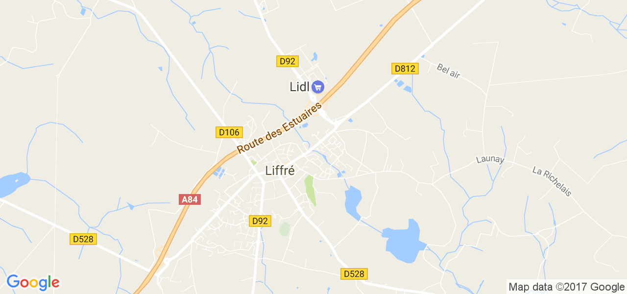 map de la ville de Liffré