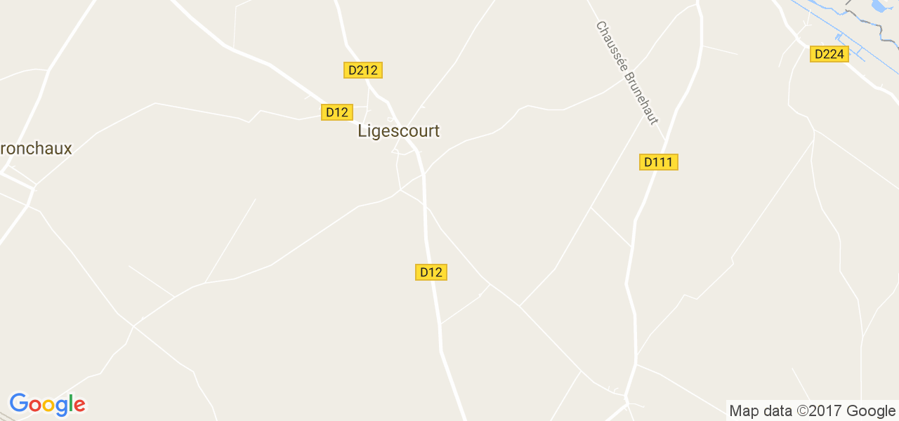 map de la ville de Ligescourt