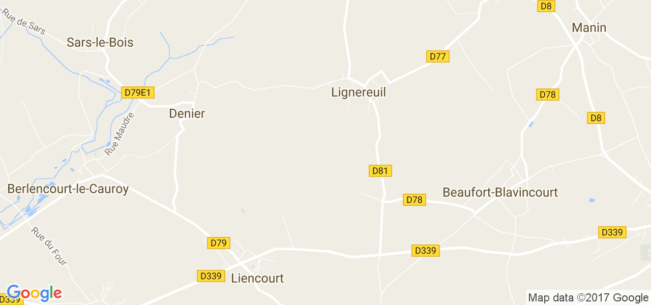 map de la ville de Lignereuil