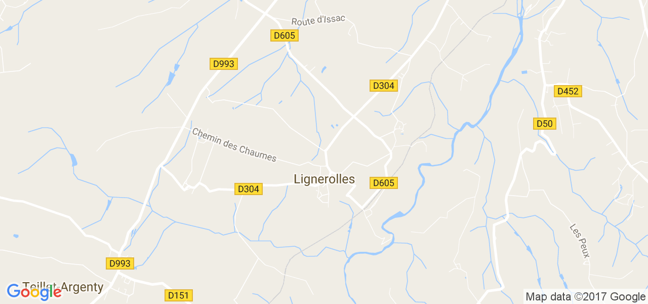 map de la ville de Lignerolles