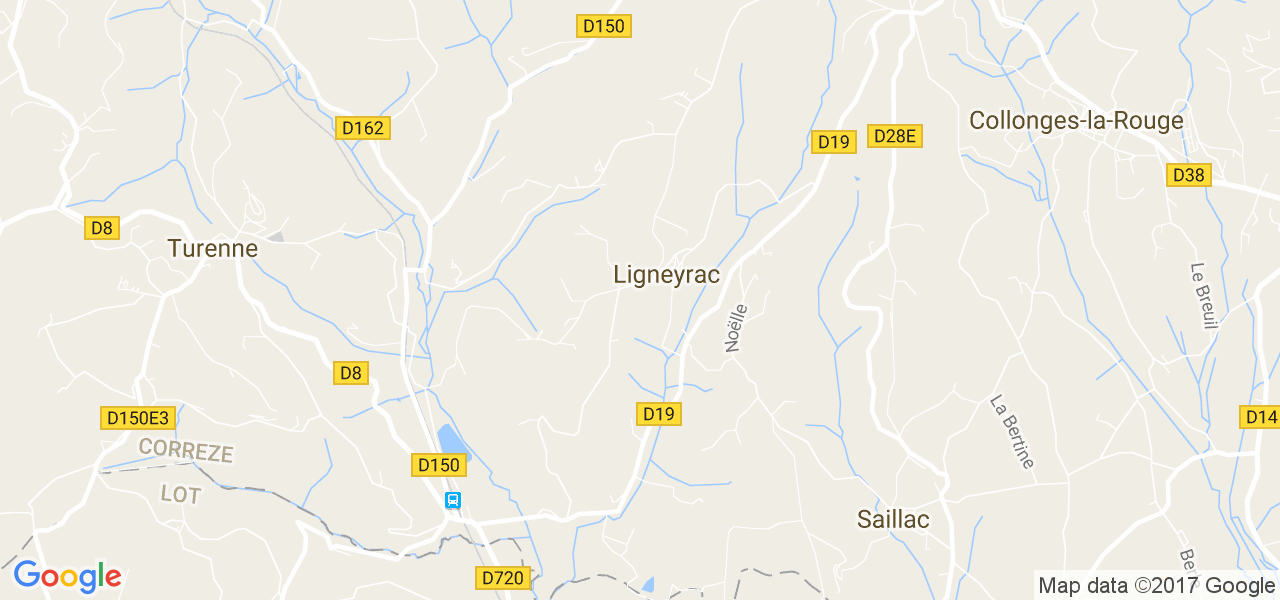 map de la ville de Ligneyrac