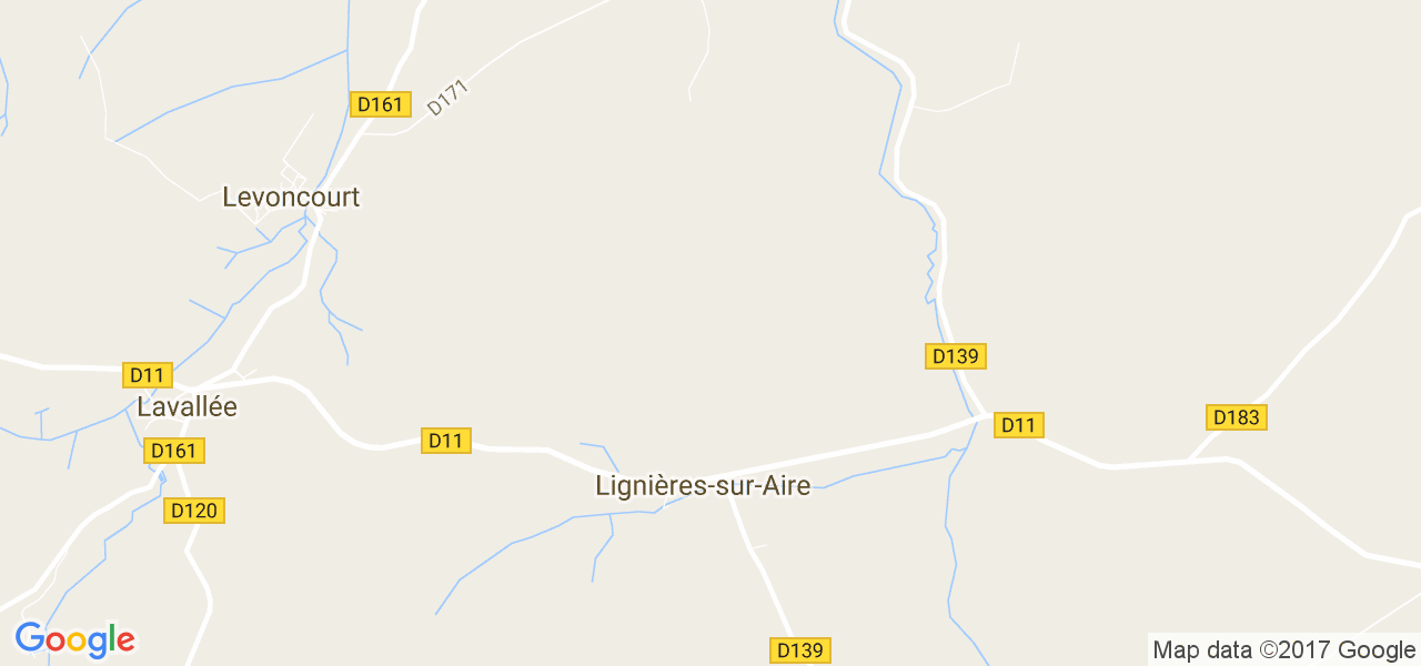 map de la ville de Lignières-sur-Aire