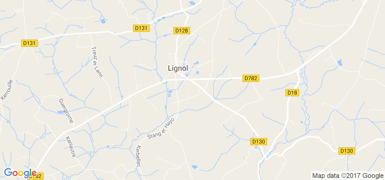 map de la ville de Lignol