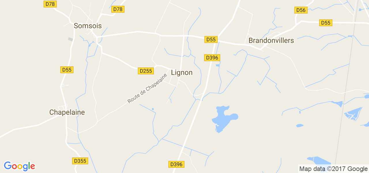 map de la ville de Lignon