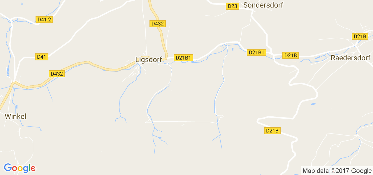 map de la ville de Ligsdorf