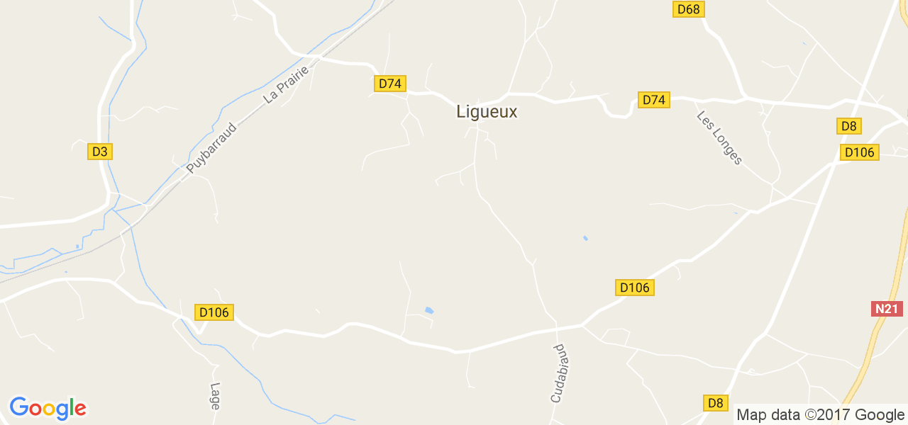 map de la ville de Ligueux