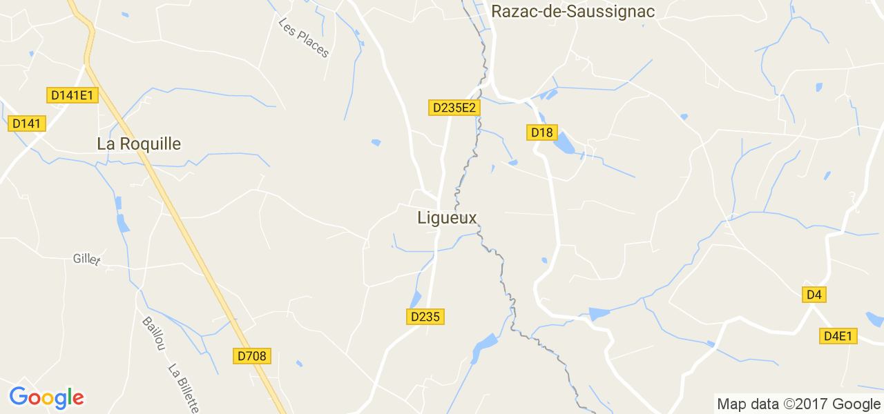 map de la ville de Ligueux