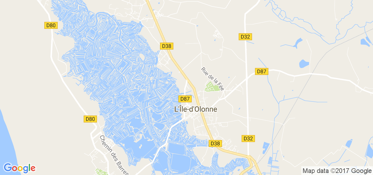 map de la ville de L'Île-d'Olonne