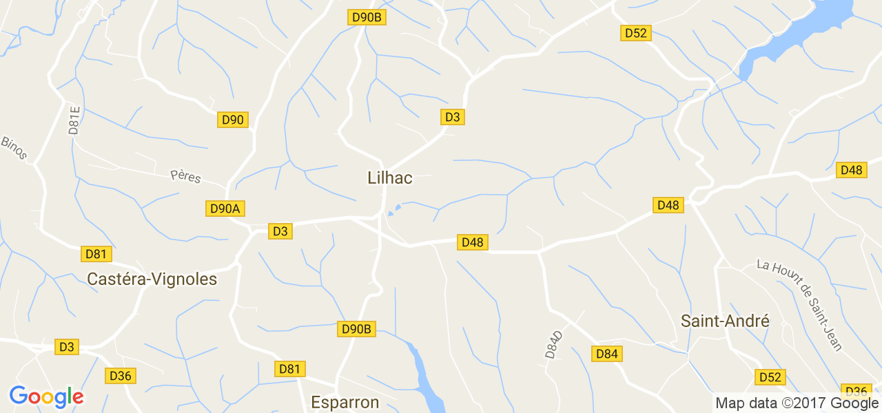 map de la ville de Lilhac