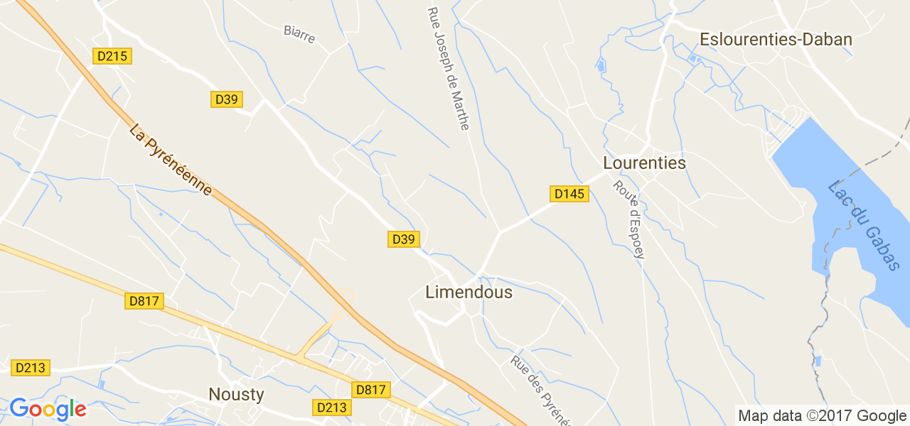 map de la ville de Limendous