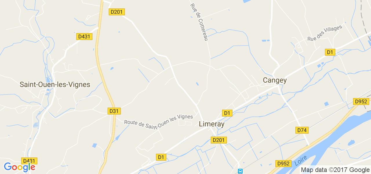 map de la ville de Limeray