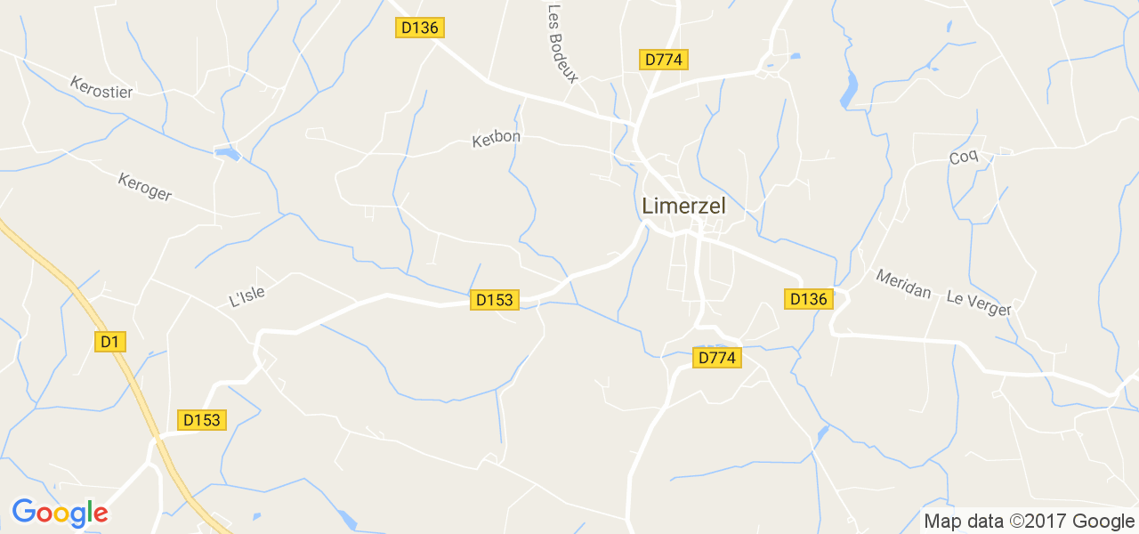 map de la ville de Limerzel