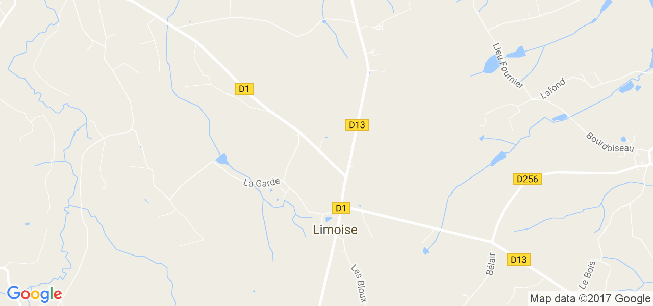 map de la ville de Limoise